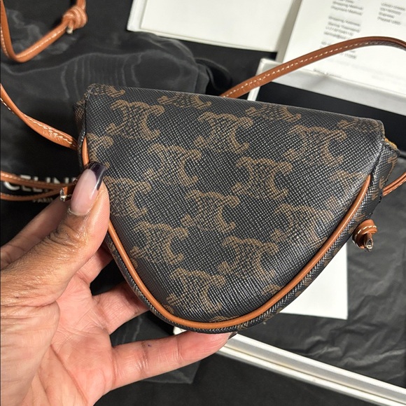 Celine Triomphe Triangle Mini Bag - Picture 2 of 7